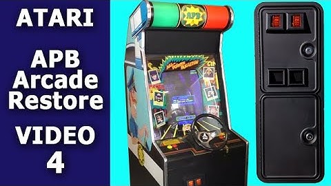 Atari APB Arcade RESTORATION Video 4 coin door monitor adjust retro classic gaming golden game room