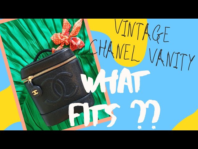 CHANEL VINTAGE VANITY CASE REVIEW ♡ What Fits and How to Use It! ♡  xsakisaki 