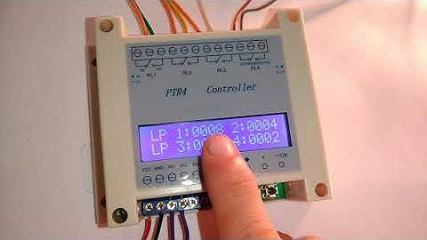 Visao geral do rele de 4 canais PTR4-IND