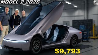 Tesla’s $9,793 Model 2 Arrives: 2026 EV Breakthrough With Hidden Features Unveiled!
