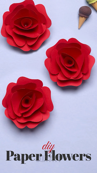 🌹 Blooming with creativity! Learn how to make beautiful paper flowers #paperflowers #papercrafts