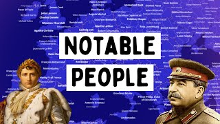 Map of Birthplaces of the Most Notable People (Interesting Website)