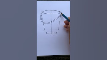 How to draw a Bucket 🪣 for kids #kidstv #kidsdrawing #kids #shorts #art #ytshortsfeed #kidsvideos