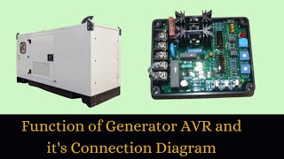 Function of AVR in Generator | Connection Diagram of AVR