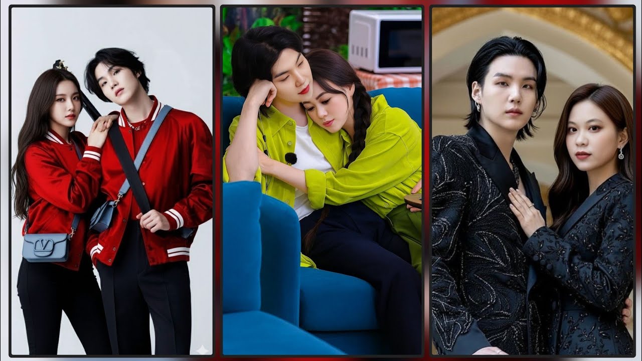 K-Pop BTSSugaRomanticCoupleMoments|SweetLove Poses &ElegantPairStyle