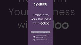 Nexus Software - Odoo Services / نمِّ أعمالك مع أودو — نظام متكامل في منصة واحدة.       #odoo #nxsw