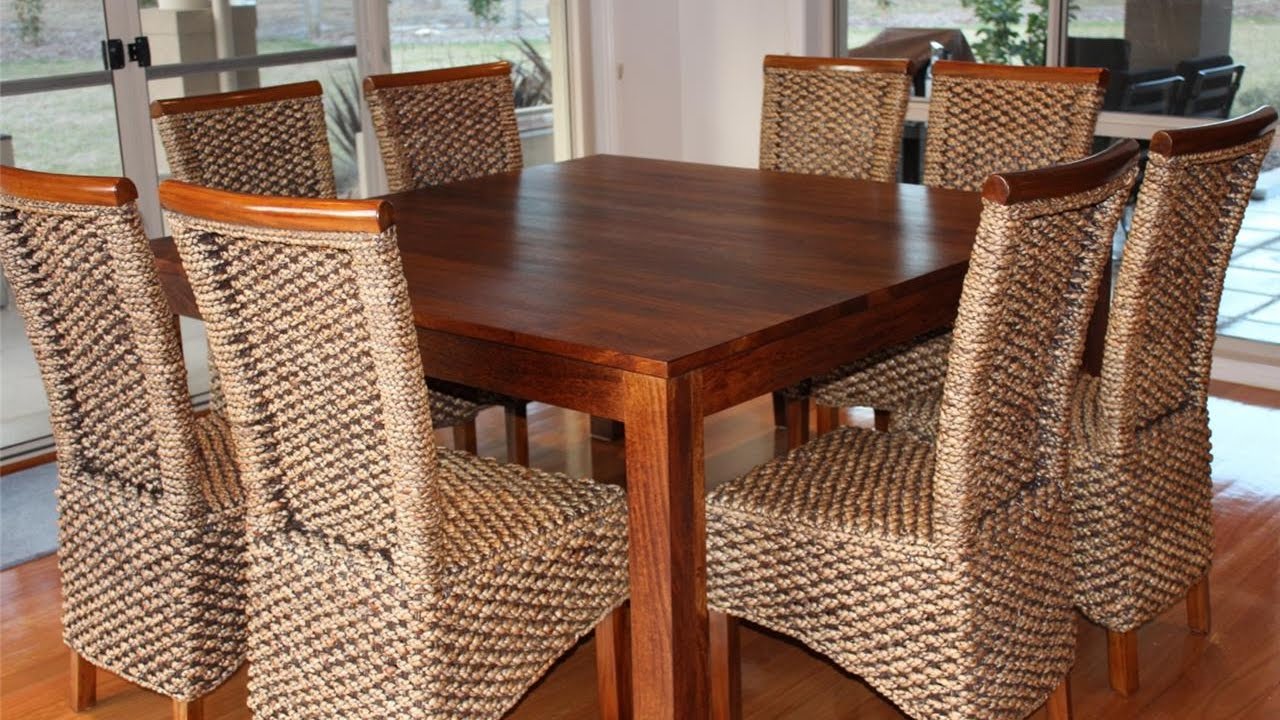 iron and rattan kitchen table and chair