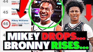WOW.. BRONNY RISES & MIKEY DERANKED IN ESPN HS BASKETBALL 2023 FINAL RANKINGS!