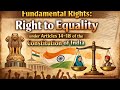 Fundamental Rights: The Right to Equality (Articles 14–18 of the Indian Constitution)