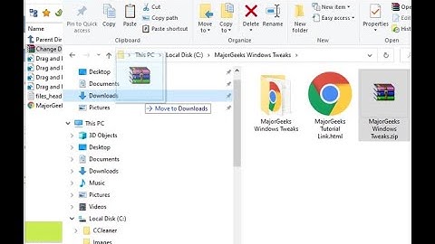 How to Change Default Drag and Drop Action in Windows