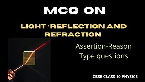 LIGHT:REFLECTION AND REFRACTION.  ASSERTION-REASON TYPE QUESTION