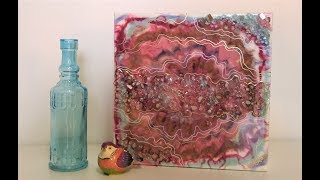 #58- A Resin Pour And Swipe With Embellishments, On A Budget!