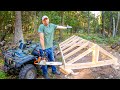 A HANGING ATV Garage Built with an Alaskan Chainsaw Mill.  Will it Actually Work? Pt 1  #51