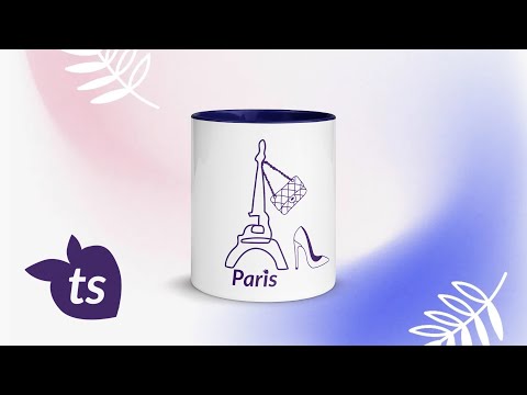 tsgabrielle® • Paris - La Tour Eiffel • Mug with Color Inside • Ceramic • 11 oz