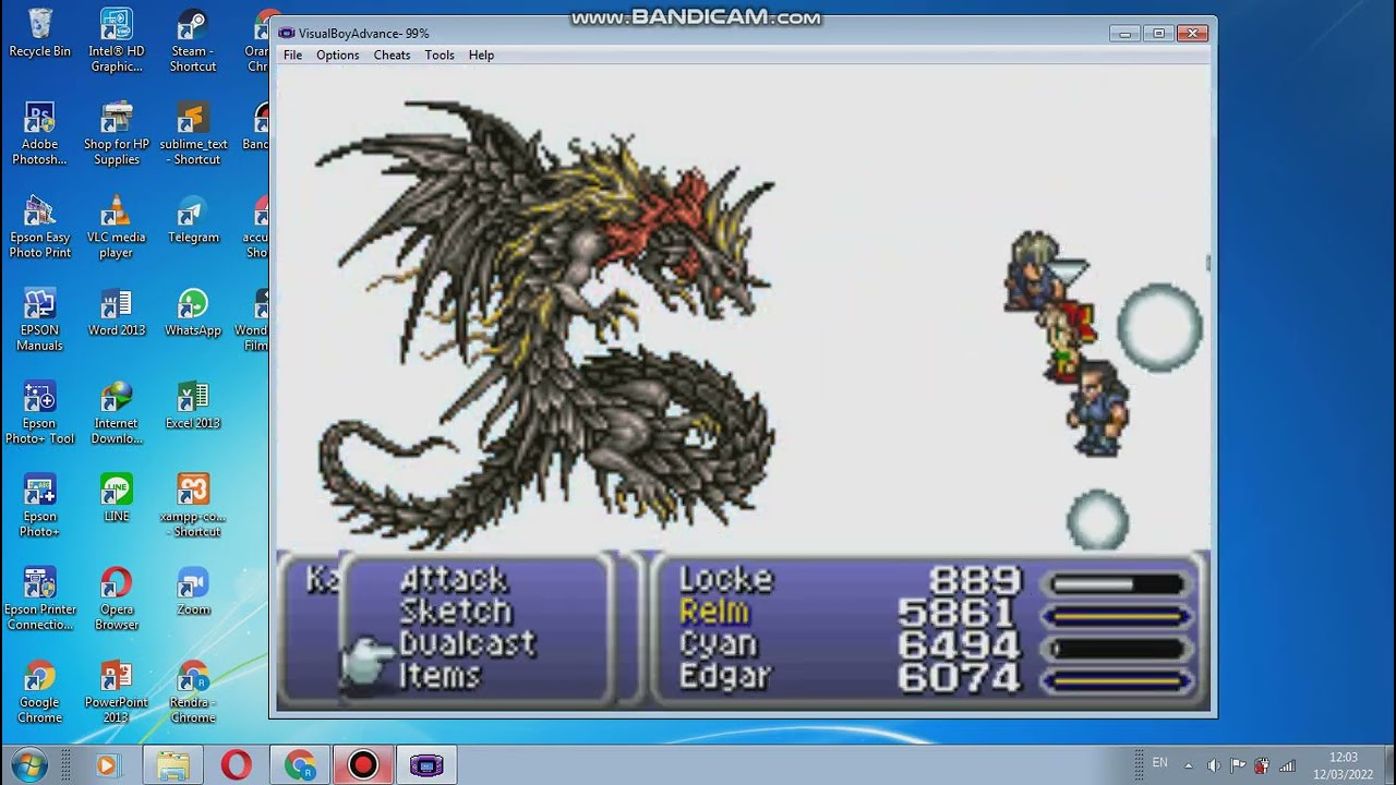 Battle with Kaiser Dragon Final Fantasy 6