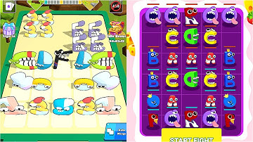 Merge Alpha & Fight Vs Merge Alphabet Fusion Rainbow Max Level Gameplay