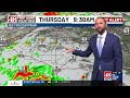 Tropical downpours and storms for Thursday afternoon