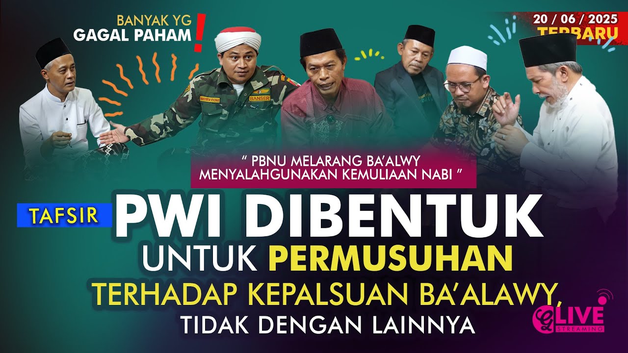 PBNU melarang penyalahgunaan Kemuliaan Nabi, PWI Bongkar Kepalsuan Nasab & Sejarah