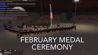 1AD Fort Martin experience | February Medal Ceremony | Roblox