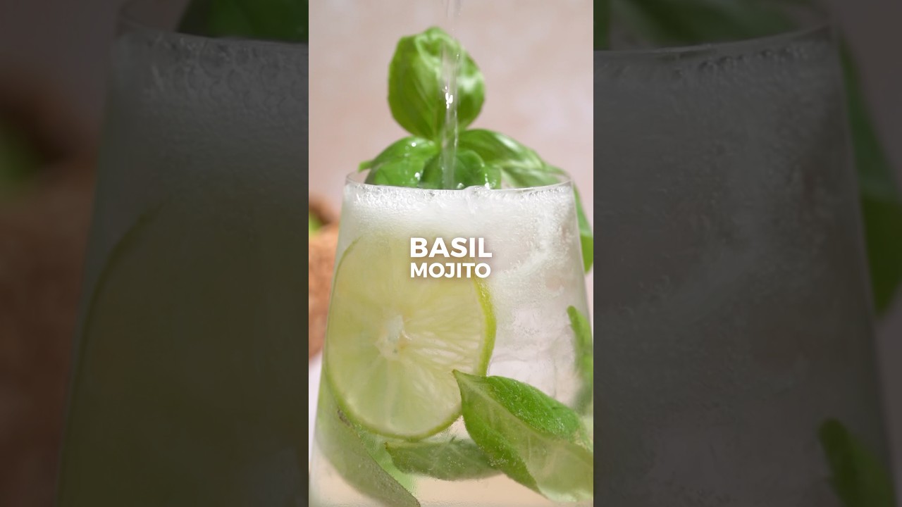 A refreshing twist on the Mojito using basil instead of mint 