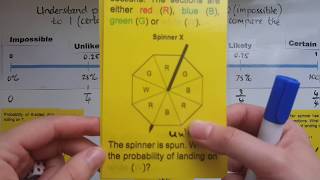 L1.30.1 Functional Skills Maths Level 1: Understand probability on a scale and compare events