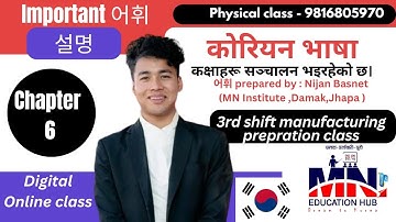 Chapter 6 어휘한국어능력시험EPS-TOPIK Exam मा सोधिए का Important,MN InstituteDamak MorningClass# Nijan Basnet