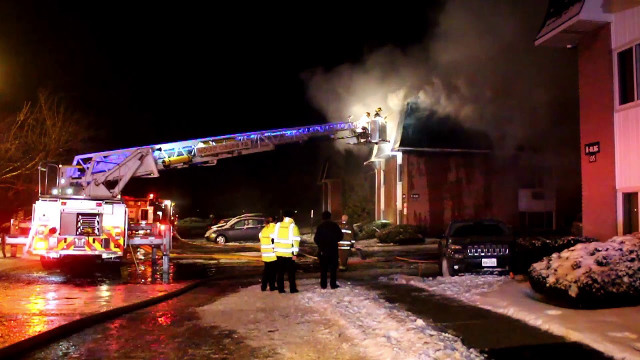 Mount Clemens River North Village Apartment Fire, 2/13/2021 YouTube