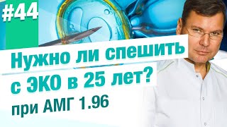 Нужно ли торопиться делать ЭКО при АМГ 1.96 в 25лет?