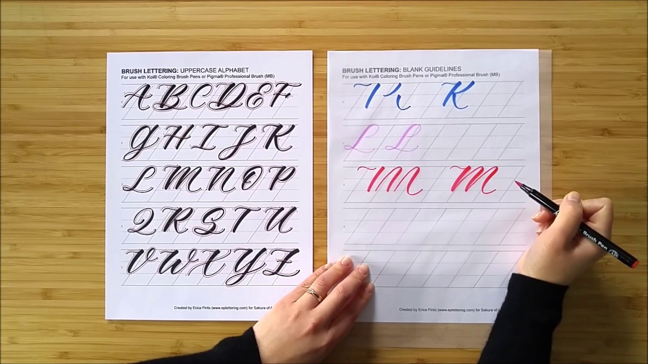 Brush Calligraphy Alphabet Capital : Calligraphy with a brush nib is a ...