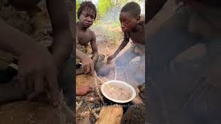 Hadzabe Tribe ancient bushmen live ancient traditional lifestyle for thousands of years