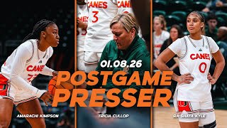 Tricia Cullop, Ra Shaya Kyle and Amarachi Kimpson | Postgame Press Conference | 01.08.26