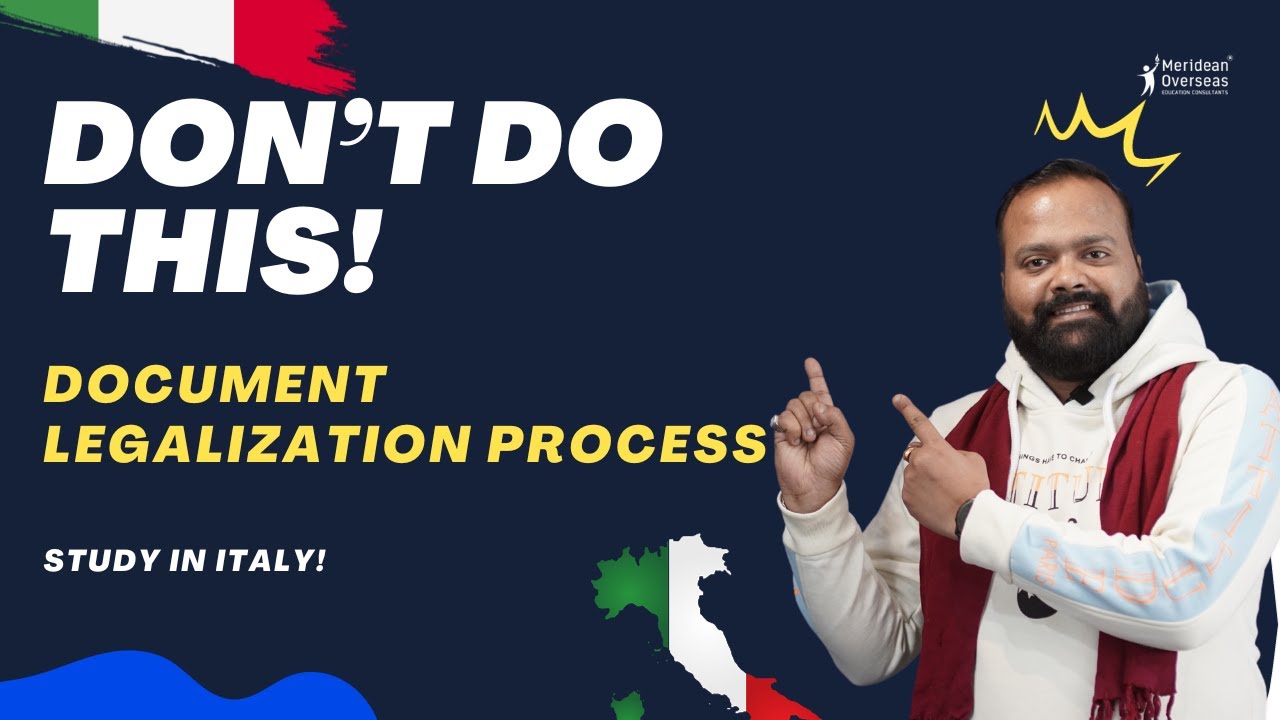 Mastering the Document Legalization Process for Study in Italy - 100% Success Guaranteed!