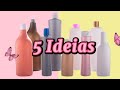 5 Ideias com potes de shampoo, fácil de fazer.