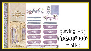 Planners Anonymous Masquerade Mini Kit- First look and ideas for the new print and cut sticker kit