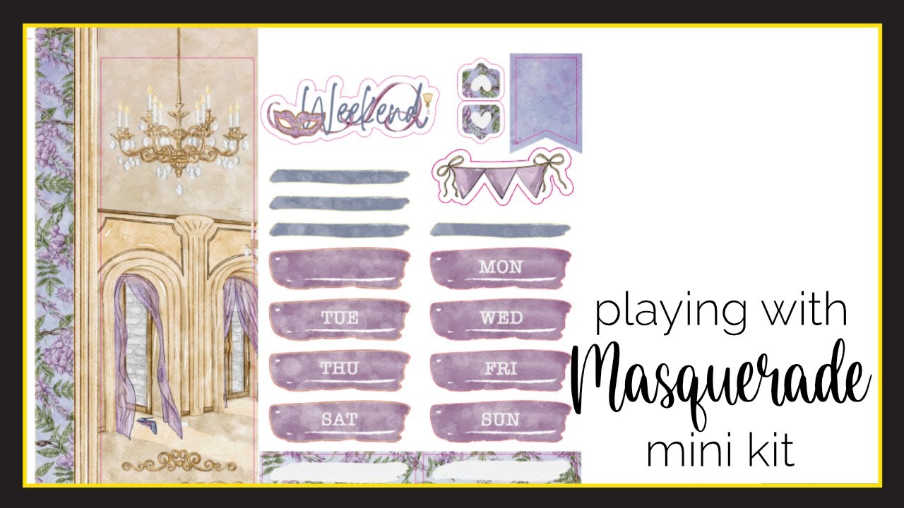 Planners Anonymous Masquerade Mini Kit- First look and ideas for the new print and cut sticker kit