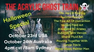 JOP Live#29 The Acrylic GhostTrain Special Fluid Art tutorial Video