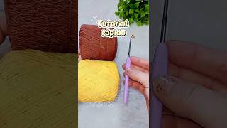 Tutorial rápido de fazer 🌻 girassol para aplicação #crochet #tutorial #flowers #diy