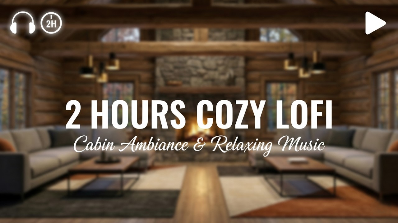 Cozy Forest Cabin 🌲 2 Hours of Relaxing Lofi Music for Stress Relief & Sleep