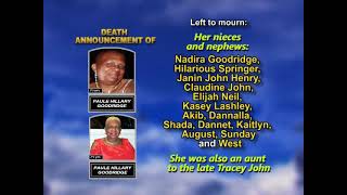 Paule Hillary Goodridge ~ Long Obituary