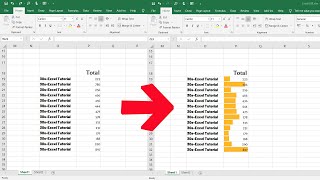 How to use data bar to visualize the values in a range       in Excel.