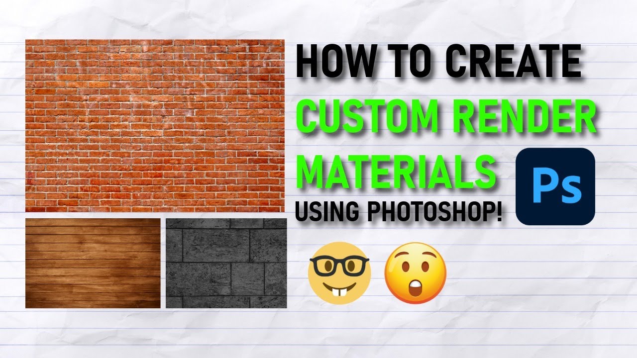 Custom Rendering Materials via Displacement Maps Photoshop - YouTube
