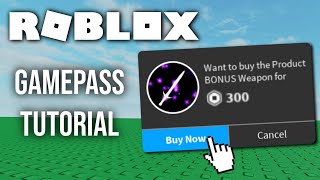 Roblox Tutorial - How to make and use Gamepasses