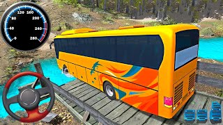 Simulator Mengemudi Bus Offroad Menanjak - Sopir Turis Bus Pelatih 2024 - Permainan Android screenshot 2