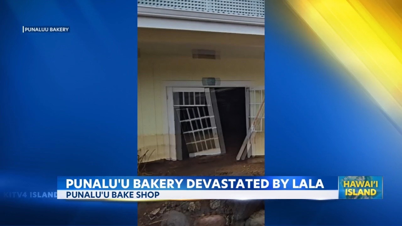 Hurricane Lala devastates Big Island's Punalu'u Bake Shop - YouTube