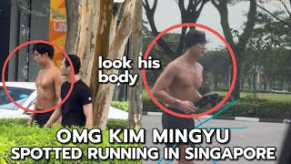 Kim Mingyu seventeen Was Caught by Fans Running in Singapore 