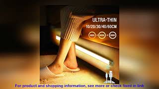 Night Light 20304060Cm Motion Sensor Light Wireless Usb Led Cabinet Light Wardrobe Lamp For Kitc