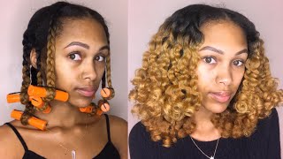 FLUFFY BRAID AND CURL ON BLOW DRIED HAIR
