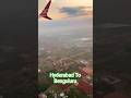 Hyderabad to bengaluru 😱✈️.#village #plane #travel #reels #realsound #shortsfeed #vlogger