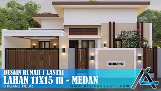DESAIN RUMAH 11 X 15 meter I MEDAN – DESAIN RUMAH MINIMALIS#jasaarsitek #jasadesain #arsitek