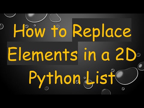 How to Replace Elements in a 2D Python List